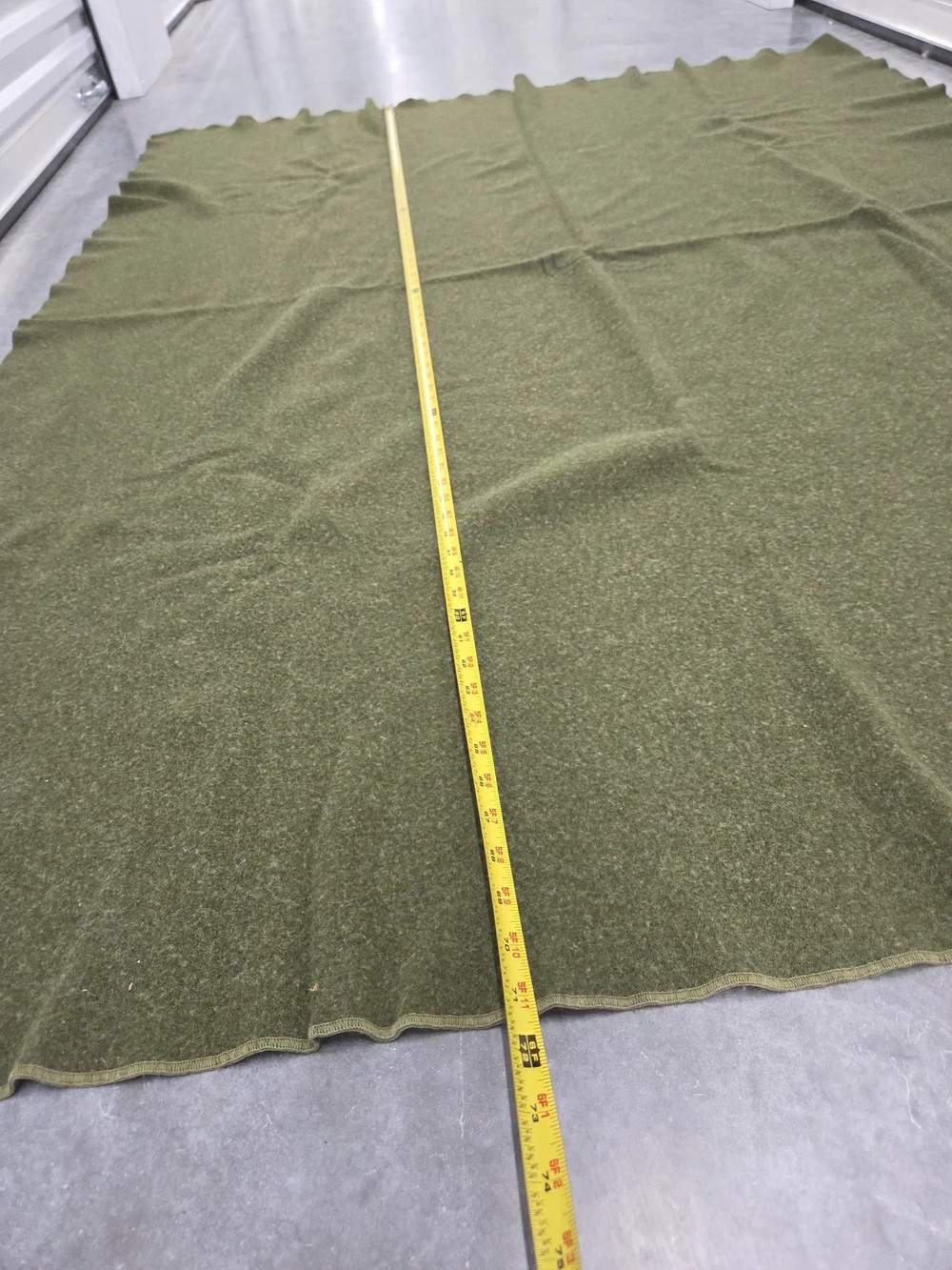 Vintage US Military Olive Green Wool Blanket 71